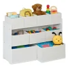 relaxdays Kindermöbel<Kinderregal in Weiß - (B)92 x (H)60 x (T)30 cm