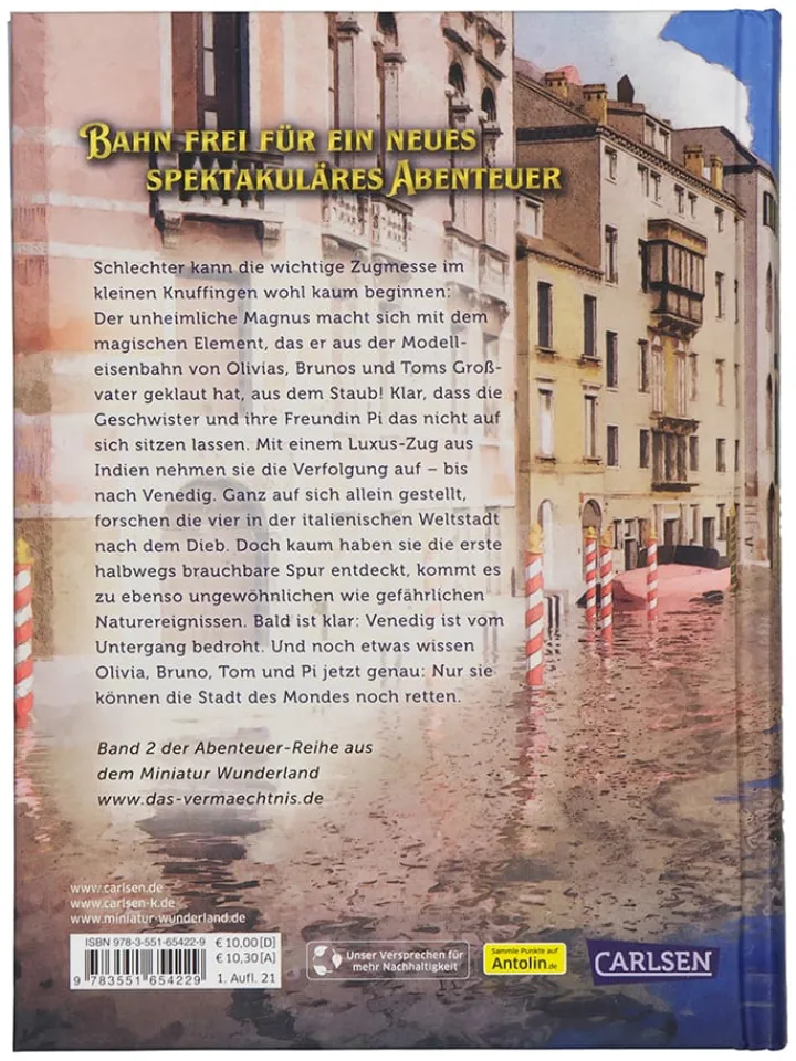 Carlsen Bücher<Kinderroman "Das Vermächtnis des Wunderlands. Die Jagd nach dem magischen..."