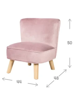 roba Sitzmöbel<Kindersessel 'Lil Sofa', bequem, Holzfüße & Samtstoff Mauve