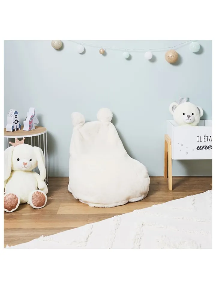 The Home Deco Kids Sitzmöbel<Kindersitzsack in Weiß - (B)40 x (H)54 x (T)50 cm
