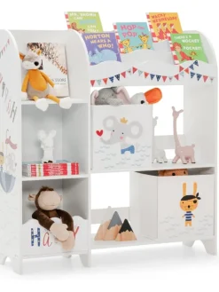 COSTWAY Kindermöbel<Kinderzimmerschrank in Weiß