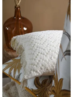 STOF France Kissen & Kissenhüllen<Kissen "Amazonica" in Creme/ Grün - (L)45 x (B)45 cm