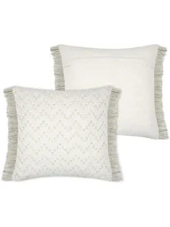 STOF France Kissen & Kissenhüllen<Kissen "Amazonica" in Creme/ Grün - (L)45 x (B)45 cm