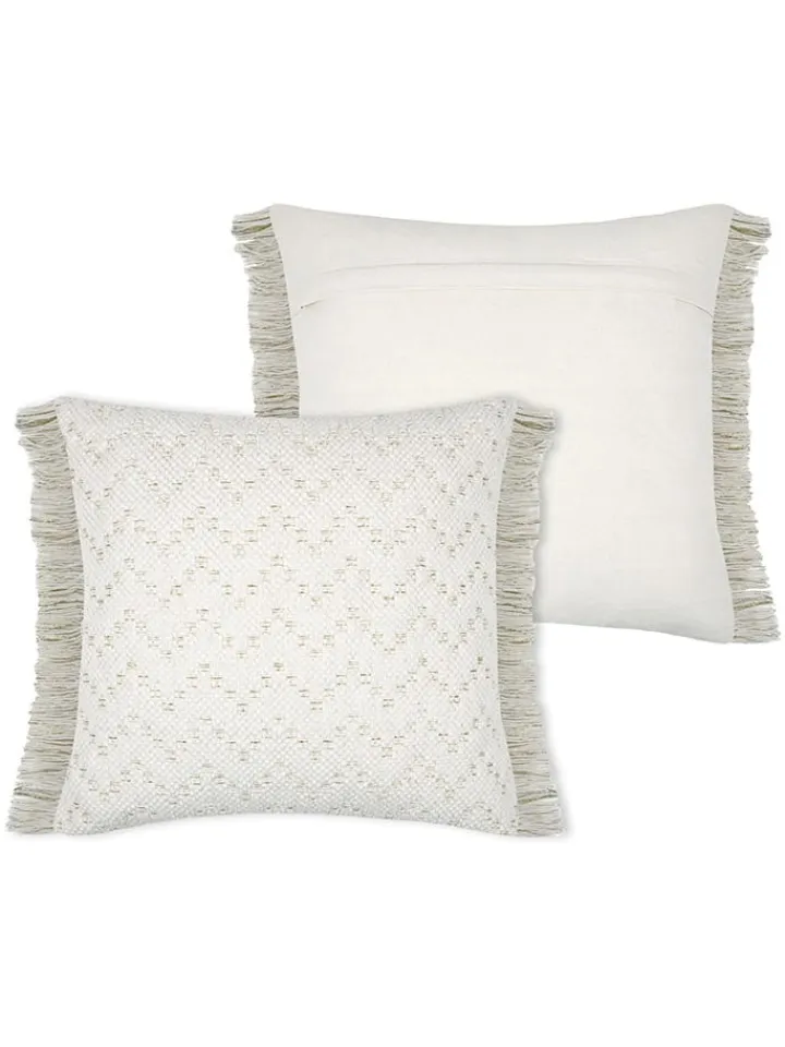 STOF France Kissen & Kissenhüllen<Kissen "Amazonica" in Creme/ Grün - (L)45 x (B)45 cm