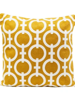 Kare Kissen & Kissenhüllen<Kissen "Caten" in Gelb - (L)50 x (B)50 cm