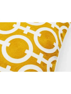Kare Kissen & Kissenhüllen<Kissen "Caten" in Gelb - (L)50 x (B)50 cm