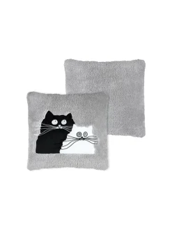 STOF France Kissen & Kissenhüllen<Kissen "Douillet" in Grau - (L)45 x (B)45 cm