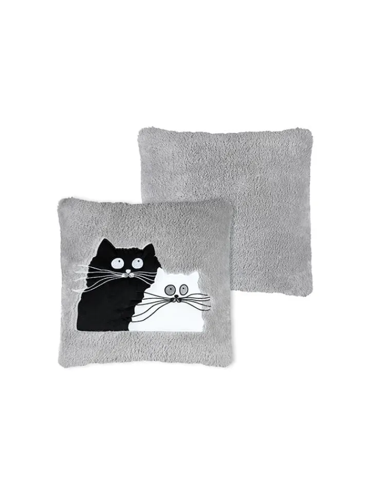 STOF France Kissen & Kissenhüllen<Kissen "Douillet" in Grau - (L)45 x (B)45 cm