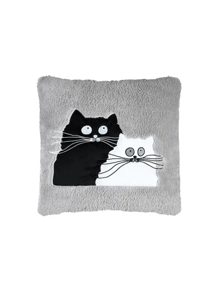 STOF France Kissen & Kissenhüllen<Kissen "Douillet" in Grau - (L)45 x (B)45 cm