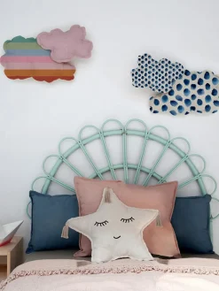 The Wild Hug Kissen & Kissenhüllen<Kissen "Happy Star" in Beige - Ø 45 cm