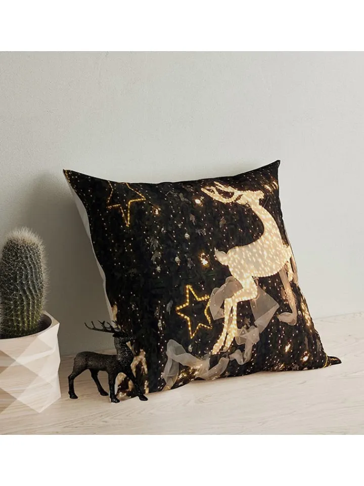 ABERTO DESIGN Kissen & Kissenhüllen<Kissen in Schwarz/ Gold