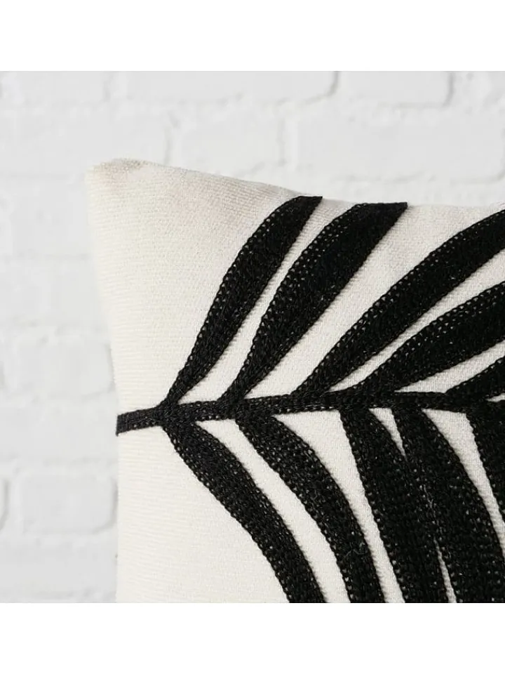 Boltze Kissen & Kissenhüllen<Kissen "Parna" in Schwarz/ Weiß - (L)30 x (B)50 cm