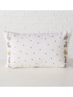 Boltze Kissen & Kissenhüllen<Kissen "Tinka" Weiß/ Grau/ Gold - (L)50 x (B)30 cm