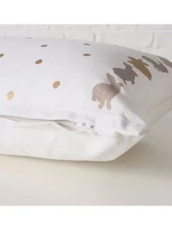 Boltze Kissen & Kissenhüllen<Kissen "Tinka" Weiß/ Grau/ Gold - (L)50 x (B)30 cm