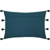 STOF France Kissen & Kissenhüllen<Kissen "Uniola" in Weiß/ Dunkelblau - (L)40 x (B)60 cm
