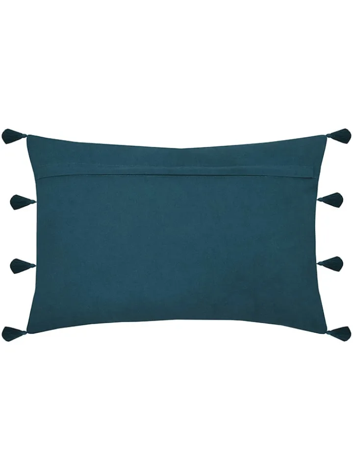 STOF France Kissen & Kissenhüllen<Kissen "Uniola" in Weiß/ Dunkelblau - (L)40 x (B)60 cm