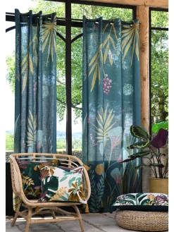 STOF France Kissen & Kissenhüllen<Kissen "Uniola" in Weiß/ Dunkelblau - (L)40 x (B)60 cm