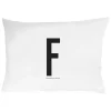 Design Letters Kissen & Kissenhüllen<Kissenhülle "F" in Weiß - (L)70 x (B)50 cm