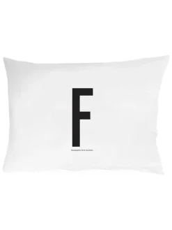 Design Letters Kissen & Kissenhüllen<Kissenhülle "F" in Weiß - (L)70 x (B)50 cm
