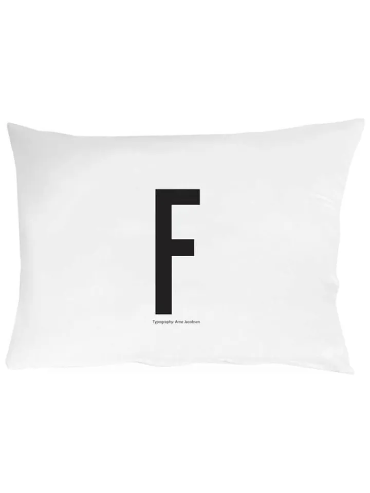Design Letters Kissen & Kissenhüllen<Kissenhülle "F" in Weiß - (L)70 x (B)50 cm