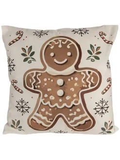 Clayre & Eef Kissen & Kissenhüllen<Kissenhülle in Beige/ Braun - (L)45 x (B)45 cm