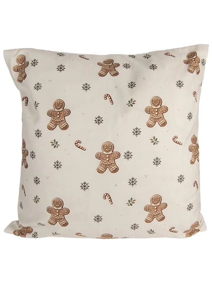 Clayre & Eef Kissen & Kissenhüllen<Kissenhülle in Beige/ Braun - (L)45 x (B)45 cm