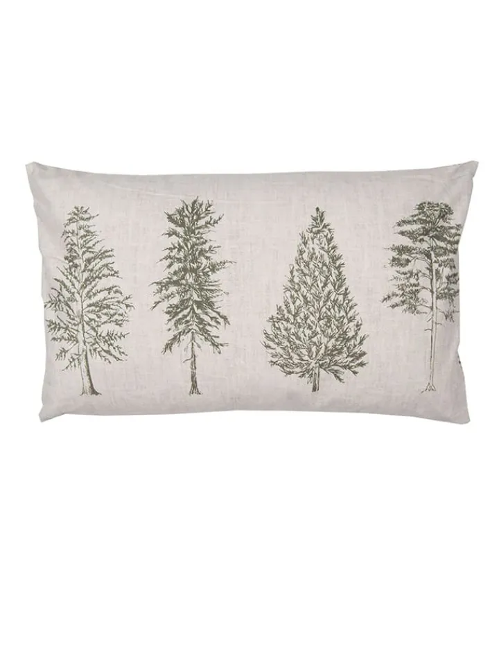 Clayre & Eef Kissen & Kissenhüllen<Kissenhülle in Beige/ Grün - (L)50 x (B)30 cm