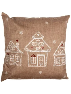 Clayre & Eef Kissen & Kissenhüllen<Kissenhülle in Hellbraun - (L)45 x (B)45 cm