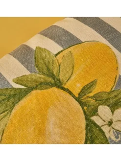 BELLA MAISON Kissen & Kissenhüllen<Kissenhülle ''Lemoncello'' in Creme/ Blau/ Gelb - (L)35 x (B)50 cm