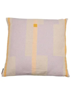 David Fussenegger Kissen & Kissenhüllen<Kissenhülle "Lino - Blockstreifen" in Beige/ Lila