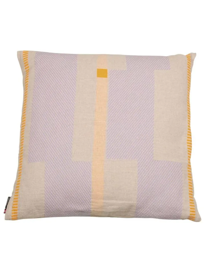 David Fussenegger Kissen & Kissenhüllen<Kissenhülle "Lino - Blockstreifen" in Beige/ Lila
