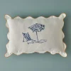 BELLA MAISON Kissen & Kissenhüllen<Kissenhülle ''Marine'' in Creme/ Blau - (L)35 x (B)50 cm