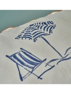 BELLA MAISON Kissen & Kissenhüllen<Kissenhülle ''Marine'' in Creme/ Blau - (L)35 x (B)50 cm