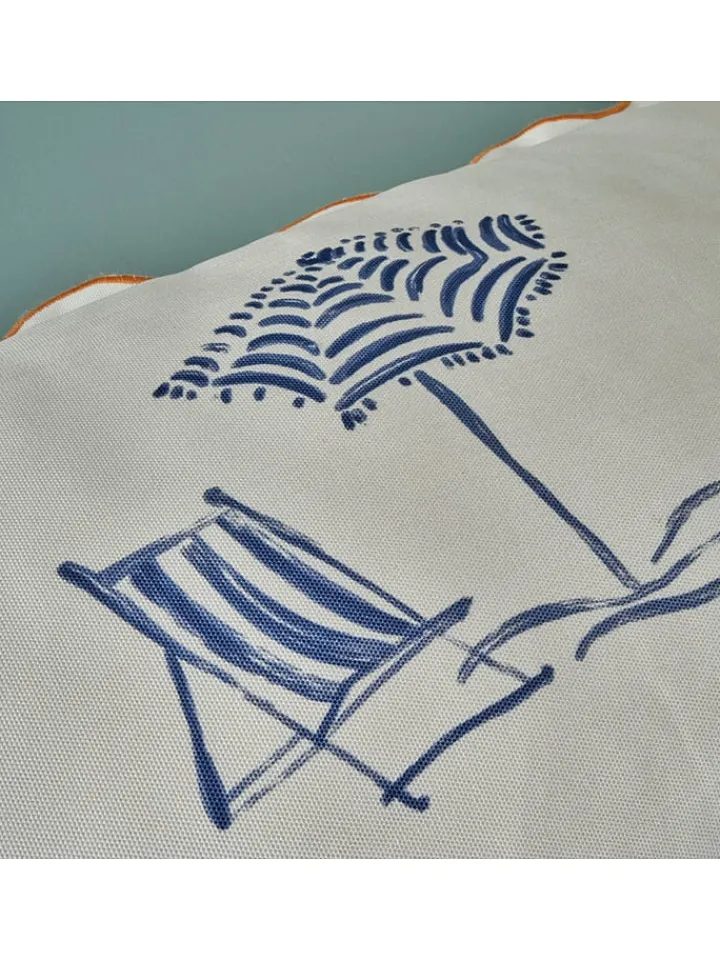 BELLA MAISON Kissen & Kissenhüllen<Kissenhülle ''Marine'' in Creme/ Blau - (L)35 x (B)50 cm