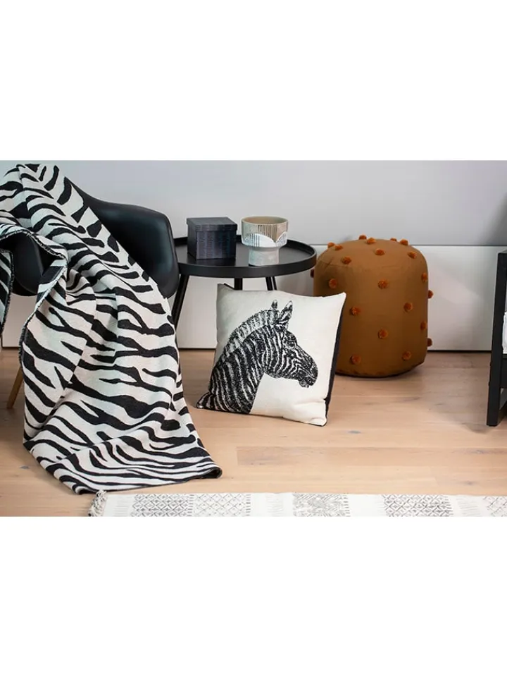 David Fussenegger Kissen & Kissenhüllen<Kissenhülle "Nova - Zebra" in Creme/ Schwarz