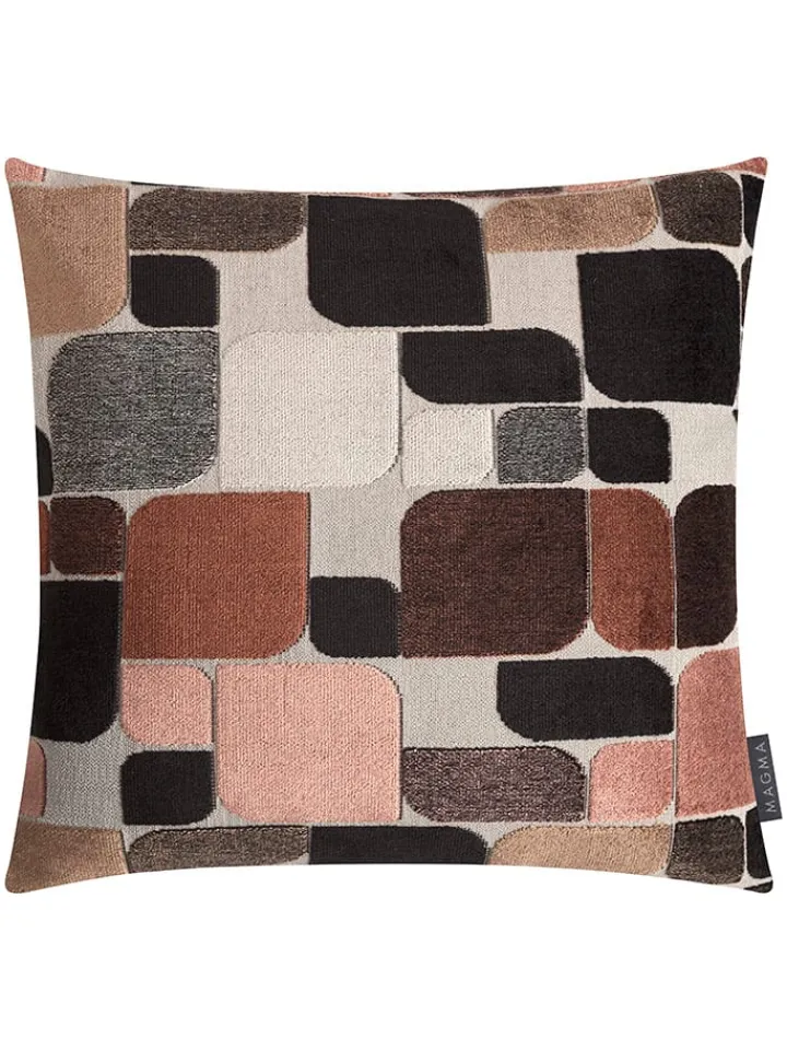 Magma Heimtex Kissen & Kissenhüllen<Kissenhülle "Okrio" in Braun/ Schwarz - (L)45 x (B)45 cm
