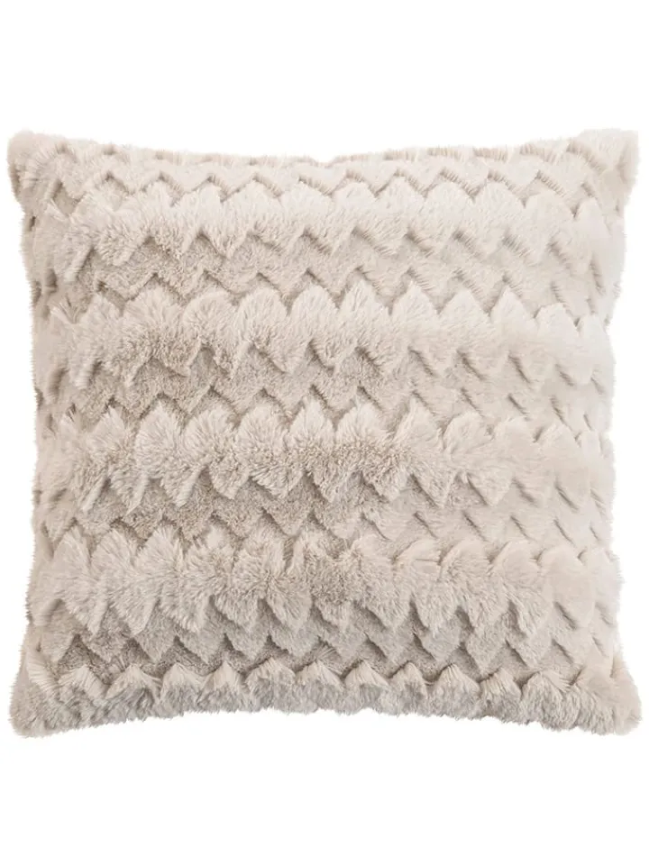 Magma Heimtex Kissen & Kissenhüllen<Kissenhülle "Plush" in Beige - (L)45 x (B)45 cm