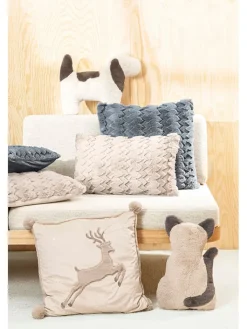 Magma Heimtex Kissen & Kissenhüllen<Kissenhülle "Plush" in Grau - (L)45 x (B)45 cm