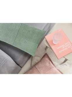 Magma Heimtex Kissen & Kissenhüllen<Kissenhülle "Shara" in Salbei - (L)30 x (B)50 cm