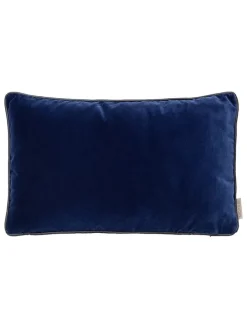 Blomus Kissen & Kissenhüllen<Kissenhülle "Velvet" in Dunkelblau - (L)50 x (B)30 cm