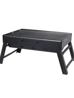 PROGARDEN Grillen<Klappbarer Holzkohlegrill in schwarz