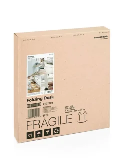 InnovaGoods Tische<Klappschreibtisch in Hellbraun - (B)80 x (H)75 x (T)45 cm