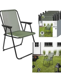 Garden Spirit Gartenmöbel<Klappstuhl ''Pliante'' in Khaki - (B)51 x (H)75 x (T)60 cm