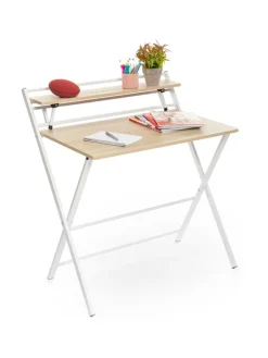 InnovaGoods Tische<Klapptisch in Beige/ Weiß - (B)60 x (H)84 x (T)97 cm