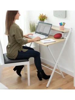 InnovaGoods Tische<Klapptisch in Beige/ Weiß - (B)60 x (H)84 x (T)97 cm