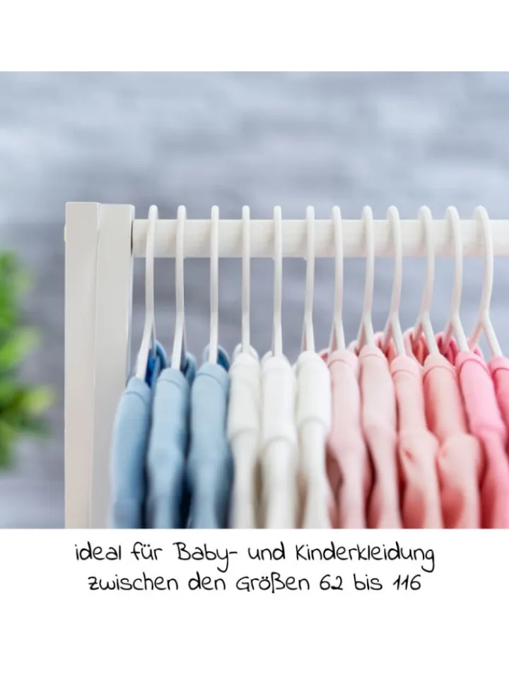 LaLoona Babymöbel<Kleiderbügel für Babys und Kinder (22 Stück) in weiss