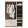en.casa Regale & Schränke<Kleiderschrank Bastheim in Weiß (B)120cm (G)109.2cm