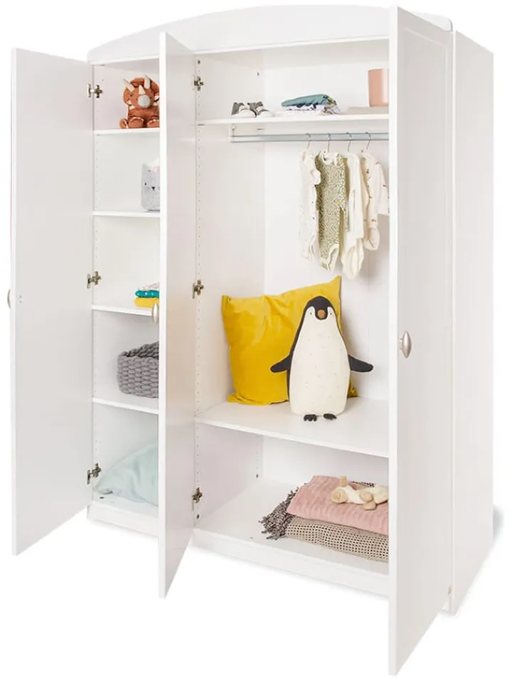 Pinolino Kindermöbel<Kleiderschrank "Laura" in Weiß - (B)135 x (H)191 x (T)54 cm