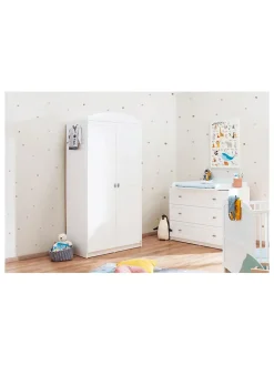 Pinolino Kindermöbel|Regale & Schränke<Kleiderschrank "Laura" in Weiß - (B)90 x (H)191 x (T)54 cm