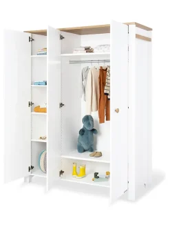 Pinolino Kindermöbel|Regale & Schränke<Kleiderschrank "Lova" in Weiß - (B)146 x (H)190 x (T)54 cm